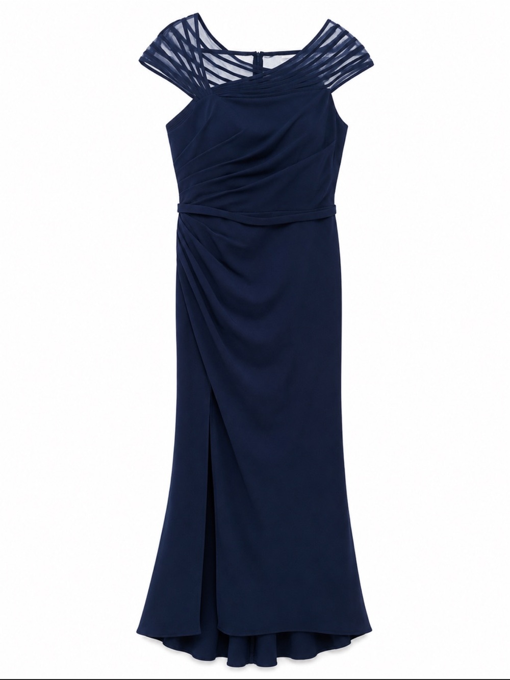 Cameron Blake navy Crepe Column Gown - Picture 4 of 8